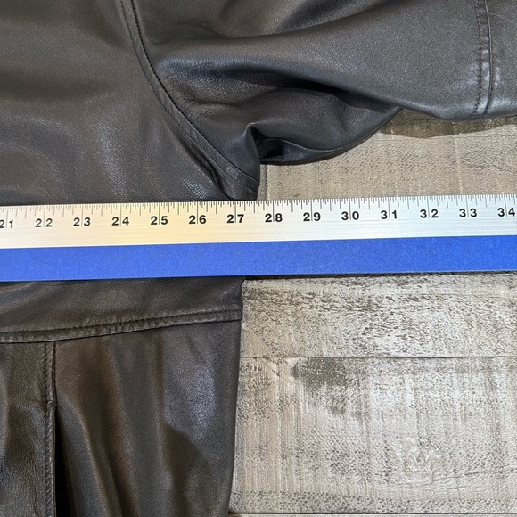 Men’s LA Leather Black Coat Size 2XL Mid Length Excellent Condition - Picture 10 of 13